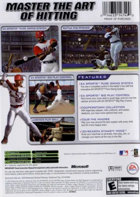 MVP Baseball 2004 (USA) box cover back